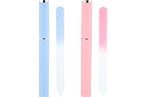 2 stycken glasnagelfil för naturnaglar, glasfil för naglar, nagelfil glas, dubbelsidiga glasfilar för naglar, kristallnagelfi