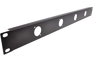 KENABLE XLR/PA Microphone 4 Hole D Type 19 inch Rack Montage Plate/Flight Valise Panneau [1U - 4 Hole]