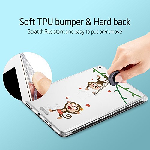 iPad Pro 9.7 Hülle, ESR® Auto aufwachen/Schlaf Funktion Ledertasche mit Durchschaubar Rückseite Abdeckung mit Muster Schutzhülle für iPad Pro 9.7 (Affe) - 8