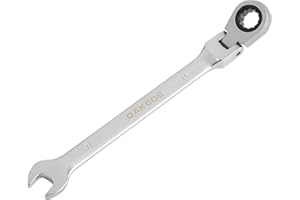 DAKCOS Flexible Head Ratchet Combination Wrench Spanner 8mm Chrome Vanadium Steel