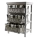 Homestyle 3 Storage Wicker Baskets Chest Drawers Cabinet Cupboard Organiser Unit