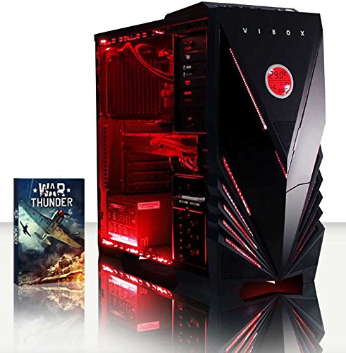 Vibox VBX-PC-AMZ-8421 Submission 29XLW Gaming Desktop-PC (AMD Phenom Quad Core FX-8350, 32GB RAM, 2TB HDD, NVIDIA Geforce GTX 960, kein Betriebssystem) rot