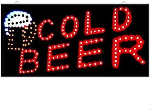 Sohler Cold Beer Pint Bar Pub Club Window Display Led Light Sign Lamp Home Restaurant Shop Disco Gift 48cm x 24cm
