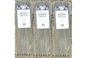 BUSYBEE MD MUZ Lot de 3 treillis de jardin extensible en bois coloré Gris foncé 180 x 60 cm