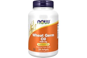 Now Foods, Wheat Germ Oil (Huile de Germe de Blé), 100 Capsules molles, Sans Soja, Sans Gluten, Sans OGM