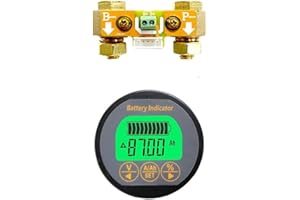 DollaTek 8-80V 350A Voltmètre de Courant de Batterie Affichage LCD Moniteur de testeur numérique pour Voiture Automatique/Bateau à Moteur/Caravane, etc.