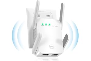 HENLSON WiFi Repeater, Ultraxtended 1200 Mbit/s WLAN Verstärker,2.4Ghz+5G mit LAN anschluss, Abdeckung bis zu 200 m²,