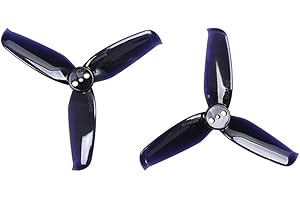 Gemfan 4 Pairs Flash 2540 2.5x4 2.5 Pollici PC 3-Blade Elica Prop 1.5mm Foro di Montaggio per 1105 Motore RC Drone Quadcopter (Nero)