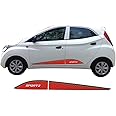 Automaze Car Body Stickers Graphics for Eon, Red Brick, Both Sides, Model-0301
