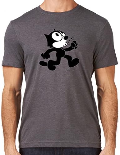 Felix The Cat Unisex Fashion Quality Heavyweight T-Shirt. Dark Grey/2XL