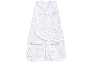 HALO Baby Sleeping Bag Swaddle | 1.5 TOG SleepSack | 100% Cotton, Blue Moons Sleeping Sack For Newborn Babies | Easy Zip Access Nappy Change | Wearable Blanket Grow Bag | Boys & Girls, 0-3 Months