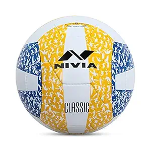 Nivia CLASSIC Rubber Volleyball ( Size: 4, Color : Yellow, Ideal for : Training/Match )