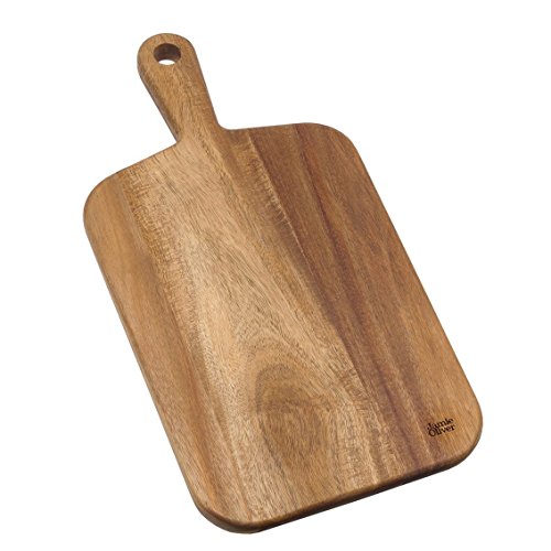 Jamie Oliver JB1900 JO Akazie Schneidbrett mit Griff - klein, Holz, braun, 42,0 x 21,0 x 2,0 cm