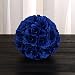 Produktbild zantec Rose Ball Hochzeit Simulation Blume 17,8 cm Seide Rose Ball Hochzeit Kissing Bälle Duftkugel Deko Blume für Party dunkelblau