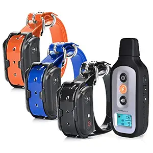 PetSpy XPro 3 Dog Training Shock Collar for Three Dogs with Remote, Fully Waterproof Vibration and Beep Electric Trainer, Small to Large Dogs