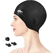 Bonnet De Bain Enfant Sirène | Silicone Doux | Imperméable Cheveux Longs | 3-12 Ans | Natation Piscine
