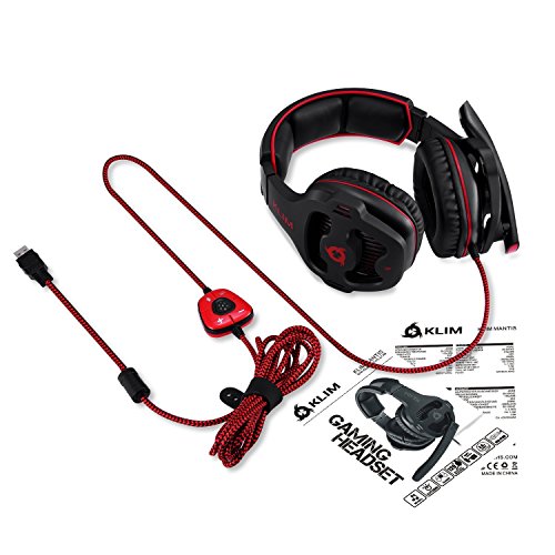 KLIM Mantis     Auriculares Gaming con micro de diadema     USB 7 1     Alta calidad     Ideales para juegos de PC PS4