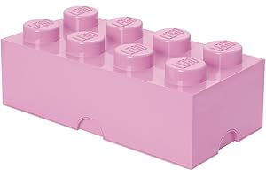 LEGO Room Copenhagen Stackable Storage Brick 8-Design Collection, Light Pink, 8 Knobs
