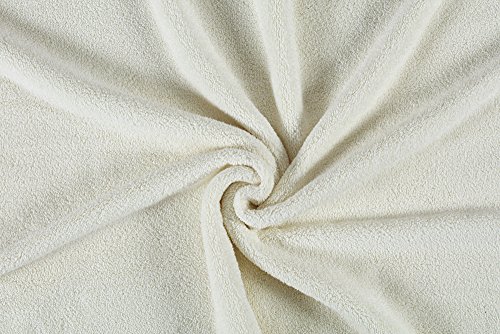 Spread Spain 100% Cotton Face Towel, Roman Face Towel Set of 2, 600 GSM, Super Absorbent, Soft & Quick Dry Towels for Gym, Sports, Travel, Suitable for Acne Prone Skin (30x30cm, Cream)