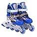 Produktbild Inliner Inline-skates für Kinder - Größenverstellbar über vier Größen - mit Leuchtende Rollen - Blau - Gr. S (30-34)