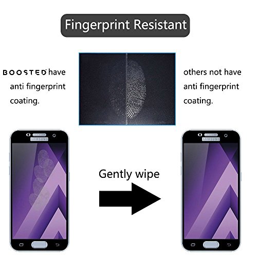[2 Stück]Samsung Galaxy A5 2017 Panzerglas – EUGO 3D Full Coverage 9H Gehärtetem Glas Schutzfolie Displayschutzfolie Panzerglas – Schwarz - 3