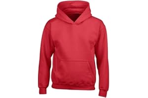 Urban Road Kids Heavy Blend Plain Hoody Hooded Sweatshirt Top for Boys & Girls