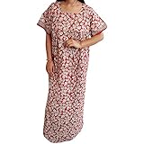 Indiatrendzs Women's Nighty Cotton Floral Sleepwear Nightdress Chest 54