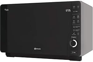 ‎BAUKNECHT Bauknecht ExtraSpace Crisp MW 427 SL/Kombination Grill und Mikrowelle/Maximale Flexibilität-Ohne Drehteller/ 800 W/ 25 L Garraum/Grill 1000 W/Crisp-Funktion/Dampfgarfunktion/AutoClean, Silber