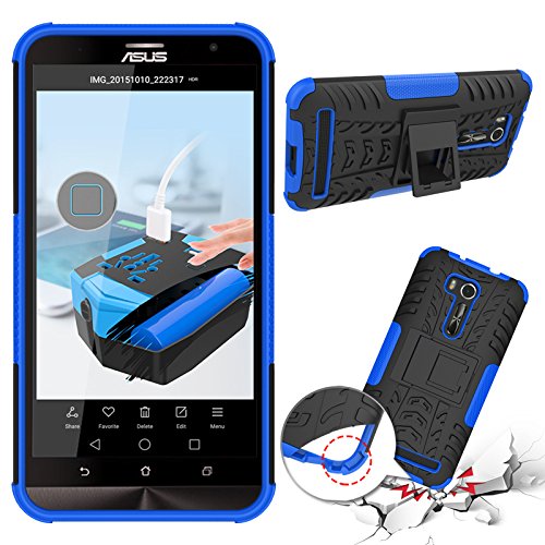 Per Asus Zenfone Go TV ZB551KL Smartphone Cover,OFUÂ® Telefono stent guscio di silicone morbido resistenza goccia,Per Asus Zenfone Go TV ZB551KL coperchio di protezione profilo del pneumatico 360 gradi armatura resistenza alla caduta(blu)