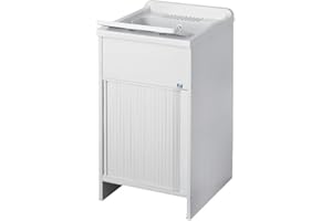 NEGRARI Mobile Lavatoio Lavanderia In Resina 50 X 50 Con Chiusura A Serrandina Bianco