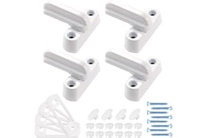 DKBT Sash Window Locks for upvc Windows 4 Pcs Sash Jammers Window Security Locks PVC Door Lock Door Jammer Letterbox Lock Casement Home Extra Security
