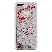 Produktbild HopMore Huawei Y6 2018 / Honor 7A Hülle Silikon Glitzer 3D Flüssig Transparent Motiv Muster Kreativ Lustig Schutzhülle Durchsichtig Handyhülle für Huawei Y6 2018 / Honor 7A Ultra Dünn Stoßfest Gummi Case Cover Slim Bumper - rot