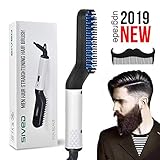 Beard Straightener Comb for men - Electric Quick Hair Straightening Brush Multifunctional Hair Curler Comb (UK)