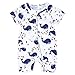Produktbild Baby Strampler Venmo Kleinkind Infant Baby Overall Sets Jungen Cartoon Wal Print Kurzarm Strampler Baby Bekleidung Jungen Mädchen Kleidung mit Kapuze Baumwolle Overall Sommer Outfits (Weiß, Size:12M)