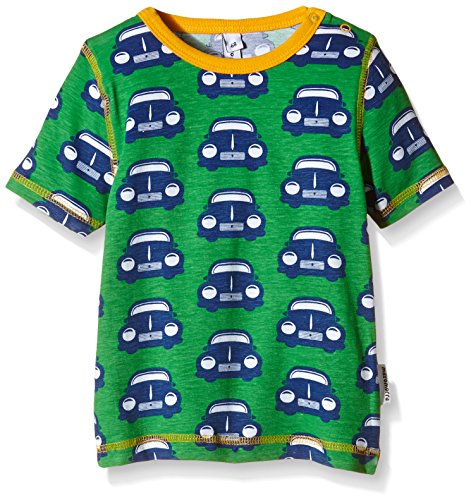 Maxomorra Unisex Baby Retro Car T-Shirt, Green, 9-12 Months (Manufacturer Size:80)
