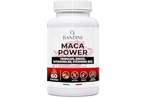 Bandini® MACA POWER Peruviana, 60 Capsule 100% Vegane, Complesso ad Alto Dosaggio con Tribulus, Arginina, Zinco, Vitamina B6 e B12 - Stanchezza Fisica e Mentale, Energia, Sport - Made in Italy