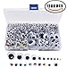 Produktbild ManYee Wackelaugen Selbstklebend 1200 Pcs gemischte Bastelaugen Kit Schwarz Weiß Rund und Oval Klebeaugen Klein Groß für Basteln DIY Deko Scrapbooking Kunsthandwerk Spielzeug Zubehör