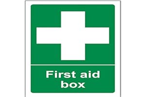 VSafety First Aid Box-skylt - 100 mm x 150 mm - 1 mm styv plast