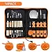 Produktbild Halloween Kürbis Carving Kit, 14 Stück Edelstahl Kürbis Carving Tools mit Tragetasche - Carve Sculpt Jack-O-Lanterns Halloween Dekoration