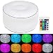 Produktbild Tronje aufblasbarer LED Sitz-Hocker Ø60cm Puff bis 120kg Farbwechsel FB 18 LEDs Outdoor Fußhocker Fußablage Weiß