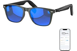 GetD Bluetooth Glasses,Open-Ear Smart Glasses,Large Polarized Sunglasses,Bluetooth5.4 Audio Glasses,anti-sound leakage, call noise reduction,UV Protection Lens Unisex design