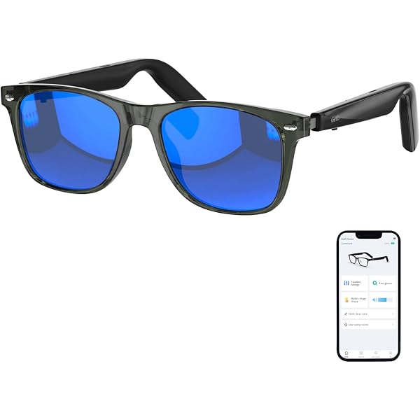 Wireless Bluetooth Smart Sunglasses With Open Ear Speakers - Voice Control, AI Translation, UV Protection
