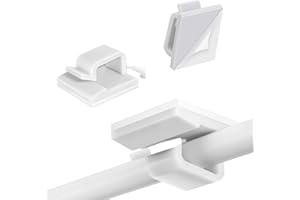 MUAHMUAH Lot de 40 clips de câble auto-adhésifs pour éclairage extérieur - Mini crochets pour voiture, bureau, maison, décoration lumineuse (blanc)