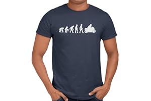Getting Shirty Motorbike (Bike, Biker) Evolution Motorcycle T-Shirt for Men and Women