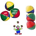 The Home Fusion Company Set Of 3 Traditional Juggling Balls Multi Coloured Clown & Circus Style