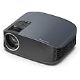 Wownect Android Projector 300 ANSI Native 1080P | Mobile Screen Mirroring | Portable Projector with 200" Display | Android 9.0 TV Downlaod Apps WiFi Bluetooth Home Theater Video Projector 4k - Black