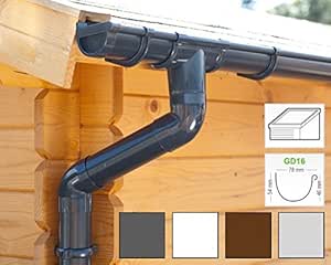 plastic guttering kit for shed roof 1 roofside gd16