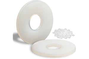 Mbsomnus 100 Pezzi Distanziali Tondi Rondelle Plastica M6-18MM Rondelle in Nylon Dischi in Plastica Poliammide con Diametro Esterno Ridotto per Macchinari Elettrodomestici Idraulici