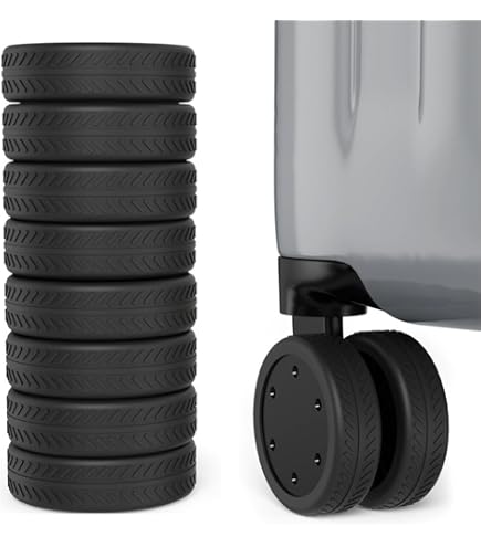 IKOPFLN Lot De 4 Housses De Protection Silicone Pour Roues De Valise - Anti-Bruit Et Anti-Rayures