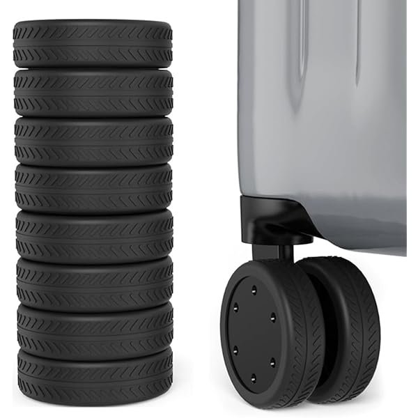 16 stuks bagagewielhoezen, siliconen koffer, wielbeschermer, geen ruis, bagage, spinner wielhoezen, waterdichte herbruikbare bagagehoes voor koffer, spinner stoel (16 outfits, oranje